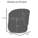 Ver imagem 3 de Poltrona Beatriz Compose Boucle 78,5x73x73 Cm Bege/Calacata/Cinza
