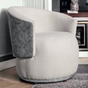 Ver imagem 1 de Poltrona Beatriz Compose Boucle 78,5x73x73 Cm Bege/Calacata/Cinza