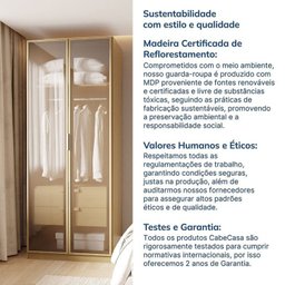 Guarda-roupa Modulado 6 Peças 12 Portas Jade CabeCasa MadeiraMadeira - 13