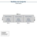 Ver imagem 2 de Guarda-roupa Modulado 6 Peças 12 Portas Jade CabeCasa MadeiraOriginals