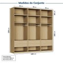 Ver imagem 3 de Guarda-Roupa Planejado 6 Peças 12 Portas Jade CabeCasa MadeiraOriginals Amarelo/Avelã