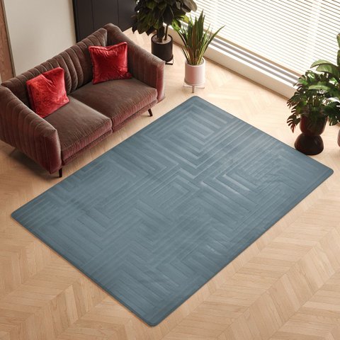 Tapete Sala 2,00x2,40 Antider. Italia Macio Design Elegante Cinza