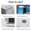 Ver imagem 3 de Ar Condicionado Portatil Mini Umidificador Purificador de Ar Ventilador de Mesa com Led