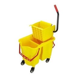 Carrinho Balde Expremedor Mop Para 2 Águas Com Rodas E Dreno - 1