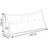 Almofada de Apoio para Cabeceira 160 Cm Casal Queen Bordo - 4