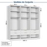 Guarda-roupa Modulado 6 Peças 12 Portas Jade CabeCasa MadeiraOriginals - 3