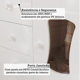 Quarto de Bebê com Berço 3 em 1 e Cômoda Janelada 100% MDF Aurora Espresso Móveis - 7