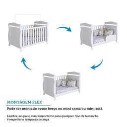 Quarto de Bebê com Berço 3 em 1 e Cômoda Janelada 100% MDF Aurora Espresso Móveis - 5