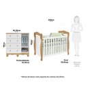 Ver imagem 4 de Quarto de Bebê Berço 3 em 1 Cômoda Janelada 1 Porta 100% MDF Aurora Espresso Móveis Branco/Amêndoa