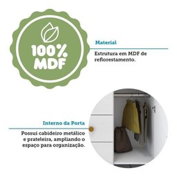 Quarto de Bebê com Cômoda Janelada e Berço Minicama 100% Mdf Aurora Espresso Móveis - 12