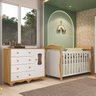 Quarto de Bebê com Cômoda Janelada e Berço Minicama 100% Mdf Aurora Espresso Móveis - 1