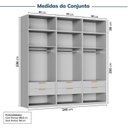 Ver imagem 3 de Guarda-Roupa Planejado 6 Peças 12 Portas Jade CabeCasa MadeiraOriginals Cinza/Urbano/Avelã