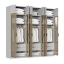 Ver imagem 5 de Guarda-Roupa Planejado 6 Peças 12 Portas Jade CabeCasa MadeiraOriginals Cinza/Urbano/Avelã