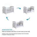Ver imagem 6 de Quarto de Bebê com Berço 3 em 1, Guarda-Roupa 4 Portas 100% MDF Aurora Espresso Móveis Branco/Brilho