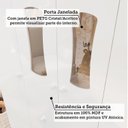 Ver mais imagens de Quarto de Bebê com Berço 3 em 1, Guarda-Roupa 4 Portas 100% MDF Aurora Espresso Móveis Branco/Brilho