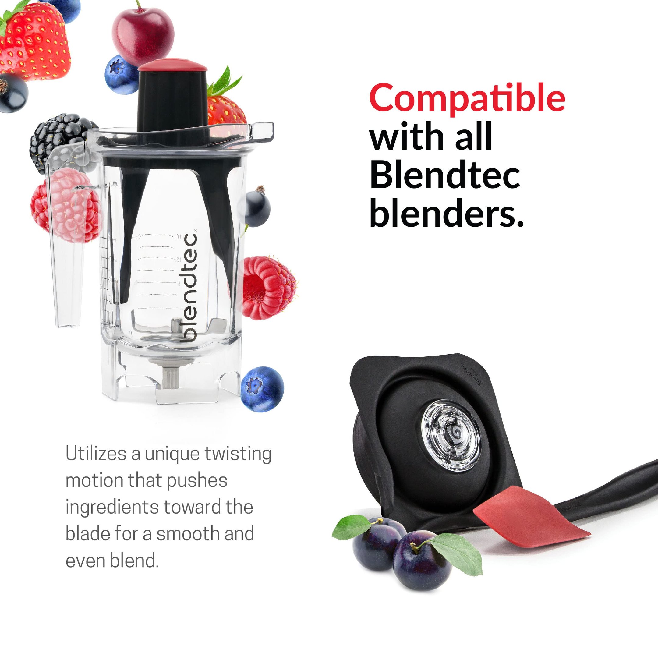 Blendtec Jarra Twister 37oz - para Shakes, Smoothies e Misturas Espessas - 3