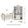 Quarto de Bebê Guarda-roupa 4 Portas com Janelas e Berço Minicama 100% Mdf Aurora Espresso Móveis - 4