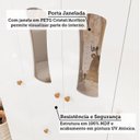 Ver mais imagens de Quarto de Bebê Guarda-Roupa 4 Portas com Janelas e Berço Minicama 100% MDF Aurora Espresso Móveis Branco/Brilho/Amêndoa