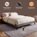Ver imagem 2 de Cama Japonesa Queen Size Veneza 165cm Base Box Orgânica Bouclê Estofada Pés de Ferro:Bouclê Cinza Gr