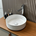 Ver imagem 2 de Cuba Pia Apoio Redonda Branca Brilhante Banheiro 37cm Icasa