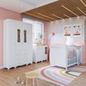 Quarto de Bebê Completo Berço 3 em 1, Guarda-roupa 4 Portas e Cômoda 100% MDF Aurora Espresso Móveis - 2
