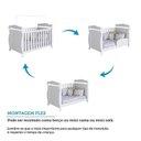Ver imagem 6 de Quarto de Bebê Completo Berço 3 em 1, Guarda-Roupa 4 Portas e Cômoda 100% MDF Aurora Espresso Móveis Branco/Brilho