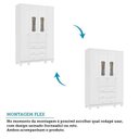 Ver imagem 7 de Quarto de Bebê Completo Berço 3 em 1, Guarda-roupa 4 Portas e Cômoda 100% MDF Aurora Espresso Móveis