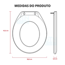 Ver imagem 2 de Assento Sanitário Oval Universal Comfort Cinza Claro Metasul