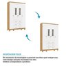 Quarto de Bebê Completo Berço 3 em 1, Guarda-roupa 4 Portas e Cômoda 100% MDF Aurora Espresso Móveis - 6