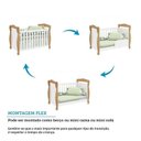 Ver imagem 6 de Quarto de Bebê Completo Berço 3 em 1, Cômoda, Guarda Roupa MDF Aurora Espresso Móveis Branco/Amêndoa