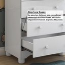 Ver mais imagens de Quarto Infantil com Guarda-Roupa 4 Portas e Cômoda com Janelas 100% MDF Lana Espresso Móveis Branco/