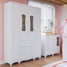 Quarto Infantil com Guarda-roupa 4 Portas e Cômoda com Janelas 100% Mdf Lana Espresso Móveis - 2