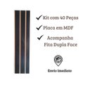Ver imagem 4 de Painel Ripado Parede Versátil Kit 40 Placas Mdf 45 X 11 Cm:preto
