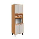 Ver mais imagens de Cozinha Modulada 4 Peças 10 Portas 2 Gavetas e Nicho para Forno Napoles Branco/Cinamomo/Off White