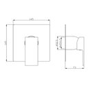 Ver imagem 3 de Kit Ducha Quadrada 25x25 Slim C Desviador e Acabamento Registro Monocomando Base Deca Cinza Grafite