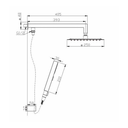 Ver imagem 2 de Kit Ducha Quadrada 25x25 Slim C Desviador e Acabamento Registro Monocomando Base Deca Cinza Grafite
