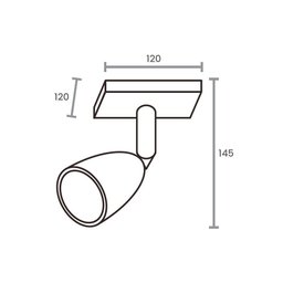 Spot Direcionável de Sobrepor Taschibra Direct Linear Led Mr16 4w Bivolt Preto 3000k Luz Amarela - 2