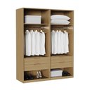 Ver imagem 5 de Guarda Roupa Planejado Casal 2 Peças 4 Portas 4 Gavetas Jade CabeCasa MadeiraOriginals Amarelo/Avelã