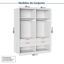 Ver imagem 3 de Guarda-roupa Modulado 2 Peças 4 Portas Jade CabeCasa MadeiraOriginals