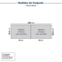 Ver imagem 2 de Guarda-Roupa Planejado 2 Peças 4 Portas Jade CabeCasa MadeiraOriginals Branco/Fosco/Avelã