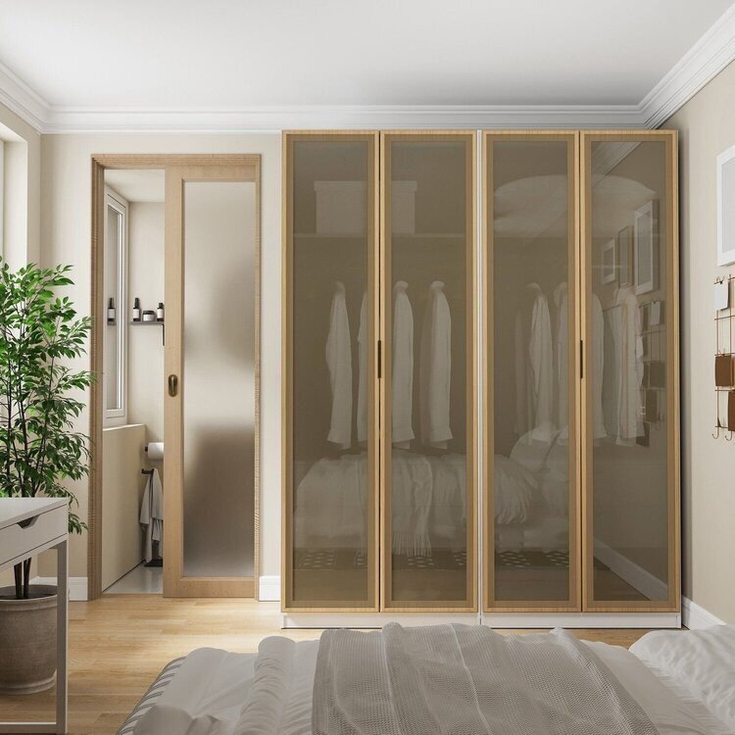 Guarda-roupa Modulado 2 Peças 4 Portas Jade Cabecasa Madeiramadeira