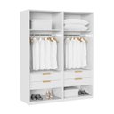 Ver imagem 5 de Guarda-Roupa Planejado 2 Peças 4 Portas Jade CabeCasa MadeiraOriginals Branco/Fosco/Avelã