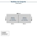 Ver imagem 2 de Guarda-Roupa Planejado 2 Peças 4 Portas Jade CabeCasa MadeiraOriginals Cinza/Urbano/Avelã