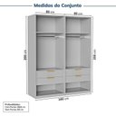 Ver imagem 3 de Guarda-Roupa Planejado 2 Peças 4 Portas Jade CabeCasa MadeiraOriginals Cinza/Urbano/Avelã