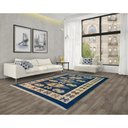 Ver imagem 4 de Tapete Sala Kilin Gashgai 200x300 Dupla Face Tribal 1 Azul