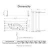 Varal Grande Portátil Suspenso para Janela/ Porta 6 Varetas 44 X 80cm Plástico e Alumínio Durín - 3