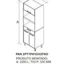 Ver imagem 6 de Cozinha Modulada Compacta 4 Peças 9 Portas 3 Gavetas e Nicho para 2 Fornos Nápoles Itatiaia Branco/Cinamomo/Off White