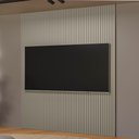 Ver imagem 1 de Painel Ripado de Madeira Decorativo para Sala Quarto 219x250cm Slats L05 Gris Fosco - Lyam Decor