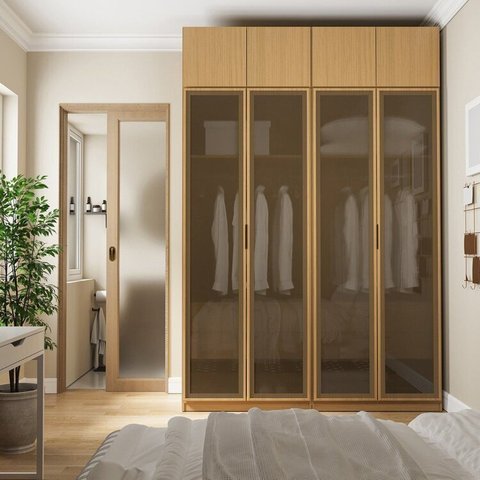 Guarda-roupa Modulado 4 Peças 8 Portas Jade CabeCasa MadeiraOriginals