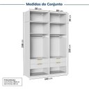 Ver imagem 3 de Guarda-roupa Modulado 4 Peças 8 Portas Jade CabeCasa MadeiraOriginals